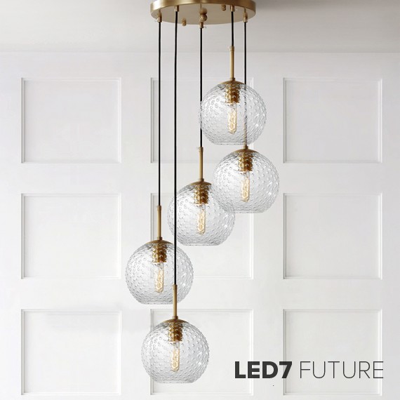 Loft Industry Modern - Glass Dots Chandelier